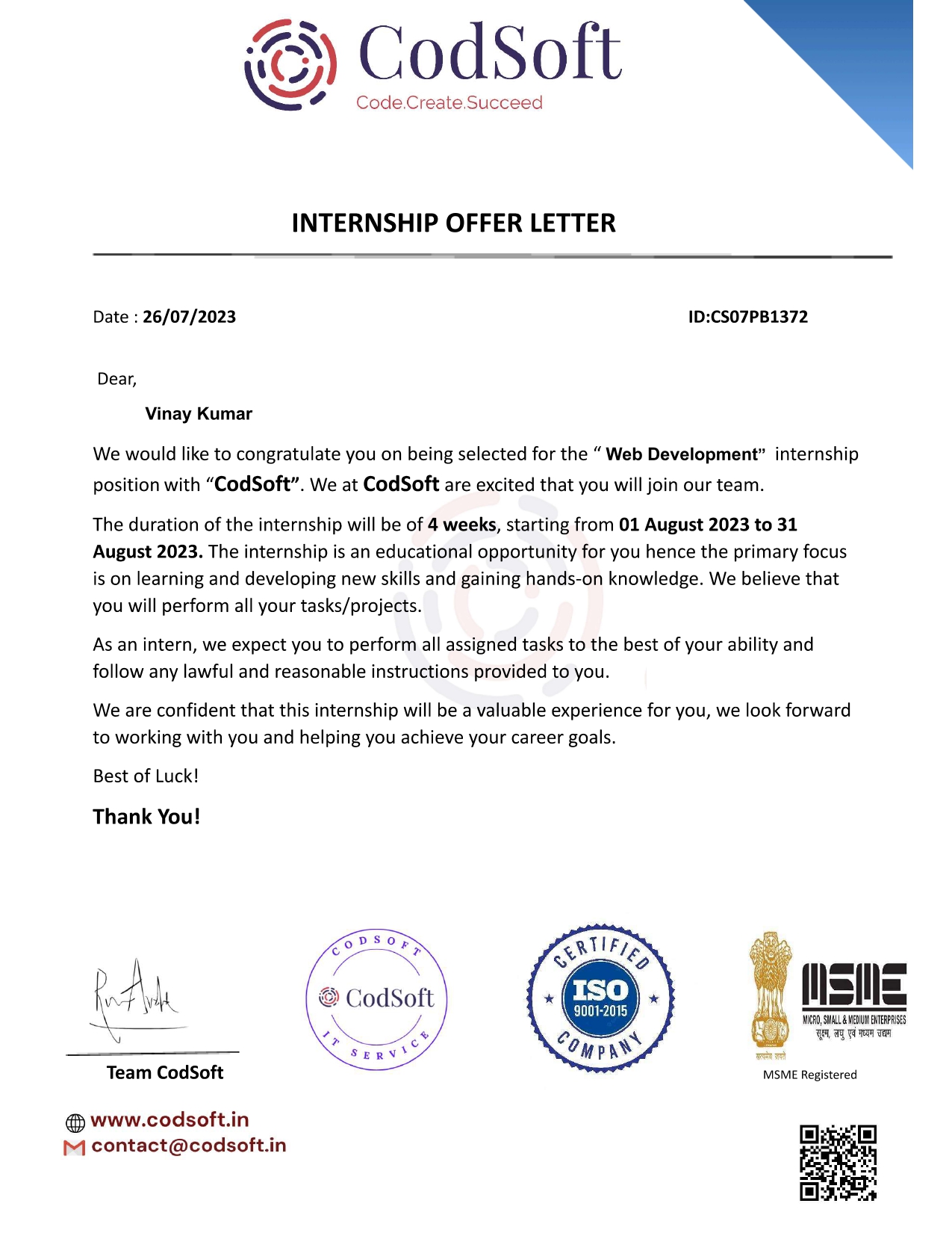 Offer Letter 5